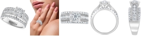 EFFY Collection EFFY&reg; Diamond Multi-Row Engagement Ring (2 ct. t.w.) in 14k White Gold
